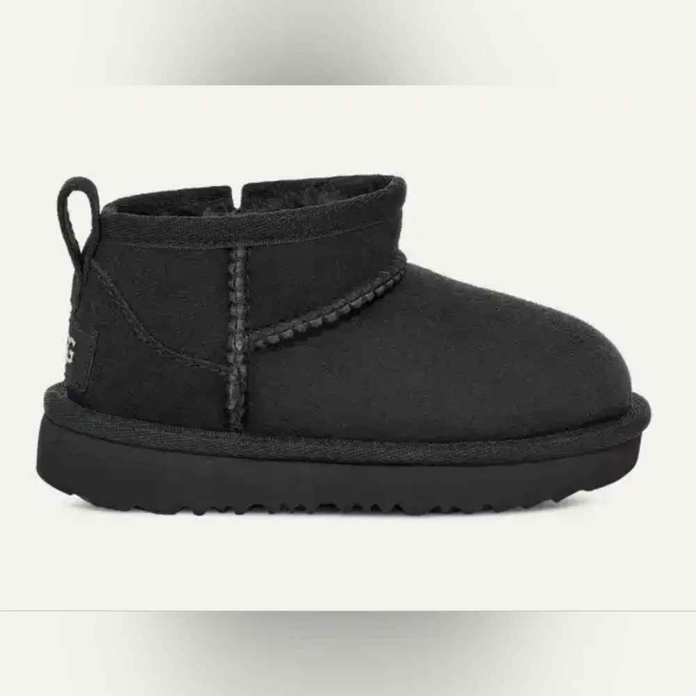 New UGG Kid's Classic Ultra Mini Bootie Little Kids Size 12 W/side Zipper - Picture 2 of 10